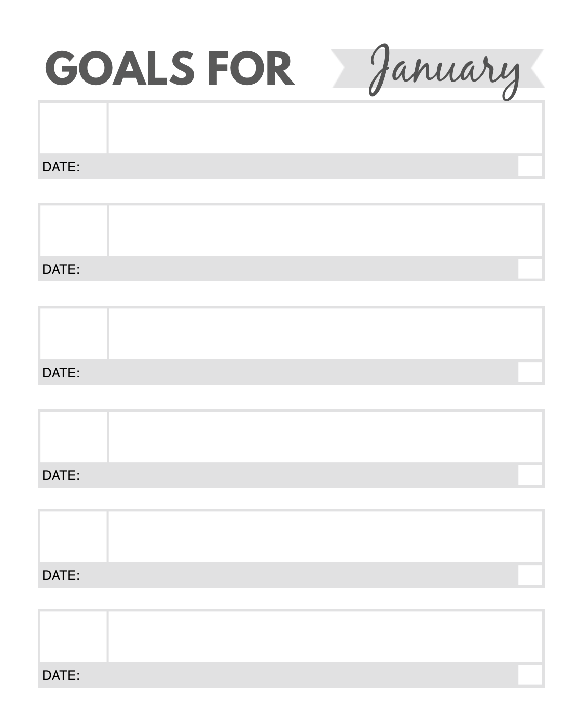 Goal Action Plan: Undated Agenda to Track Your Goals for the Year ...